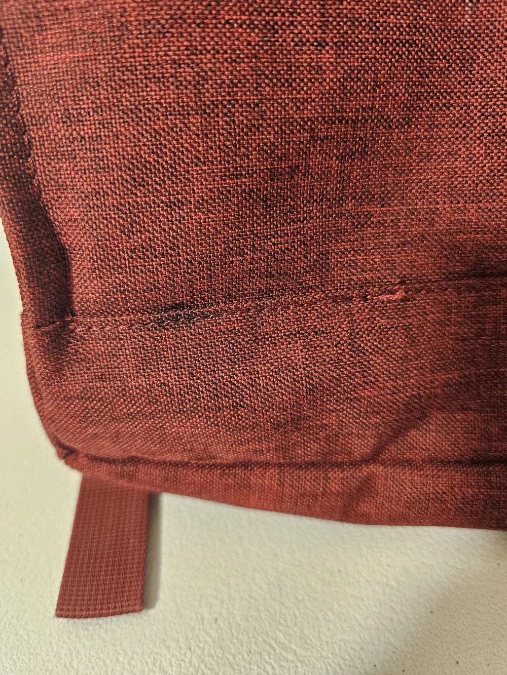 Herschel Supply Company Heritage Backpack in Deep Red with Brown Strap